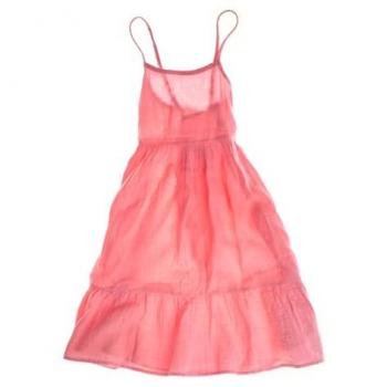 Vestido de Muselina Rosa con Volantes para Niñas GAP