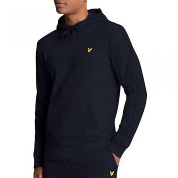 Lyle & Scott Men's Regular Fit Sports Tape Hoodie - Black - Size 34