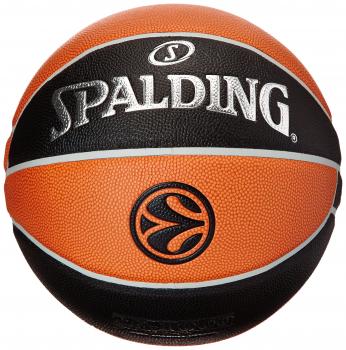 Spalding Euroleague Tf1000 Legacy Sz. 7 74-538Z - Balón de baloncesto, color naranja / negro, talla 7