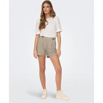 Short de mujer con cintura elástica y detalle de botones