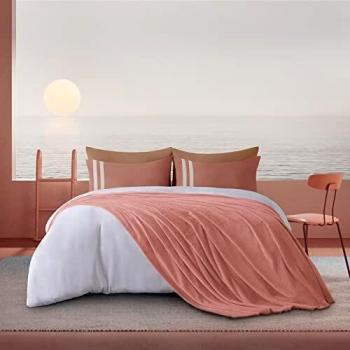 Wavve Manta Franela Reversible para Cama 135/150, Manta Sofá Grande 220x240 cm, Sobrecama Suave y Caliente para Invierno