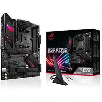 ASUS ROG Strix B550-E Gaming - Placa Base Gaming ATX AMD AM4 con VRM de 16 Fases, PCIe 4.0, 2.5 GB LAN, Intel WiFi 6, Dual M.2, Micrófono cancelación Ruido, USB 3.2 Gen 2 e iluminación RGB Aura Sync