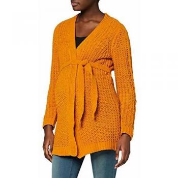 MAMALICIOUS Mlhillray L/s Knit Cardigan Chaqueta Punto, Amarillo