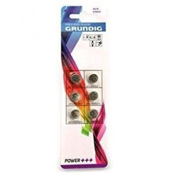 Pilas de Botón Alkalinas GRUNDIG AG13, 1,5V, 6 Unidades