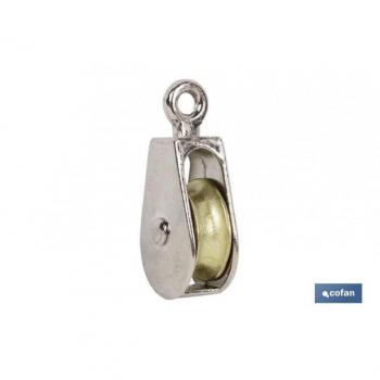 Polea Simple Fija Niquelada de 12mm (Pack de 25 unidades)