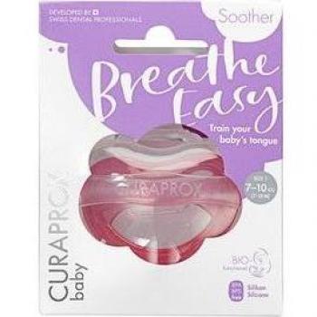 Curaprox Chupete Baby Breathe Easy S1 Rosa 7-18M Silicona + Caja 1ud