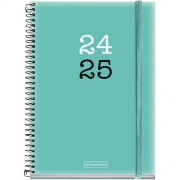 Miquelrius Agenda Escolar Plus 2024-2025, 150x213 mm, Semanal Vista, Colección Verde, Castellano e Inglés
