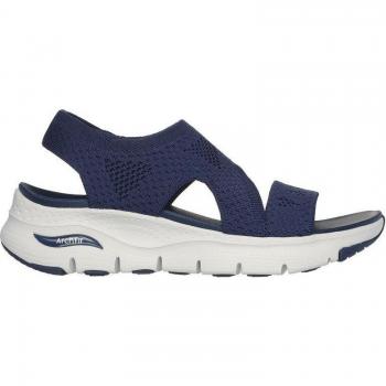 Zapatillas Skechers Arch Fit Mujer Tejido Navy - Sandalias Brillantes Día para Mujer - Talla 7
