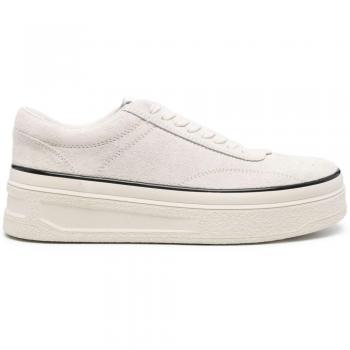 Jil Sander Men's White Leather Sneakers with Flatform Sole, Size 40 (7 US), Model J33WS0019P5246100