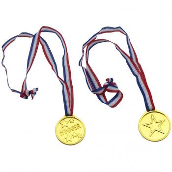 Fontee Medallas, 24Pcs Ganadores Medallas Deportes día olímpico Tema niños Fiestas premios recompensa niños