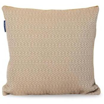 Funda de Cojín Decorativo Herringbone 60x40 cm Mostaza Algodón y Poliéster