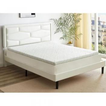 Surmatelas de bambú y viscoelástica con memoria de forma NATUREA - 160x200 cm