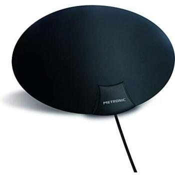 Metronic 416962 - Antena Interior TV Potente para Canales TDT gratuitos, Ultrafina, Gran Alcance, 1080P