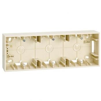Simon 27 Play - Caja Superficie 3 Elementos Marfil