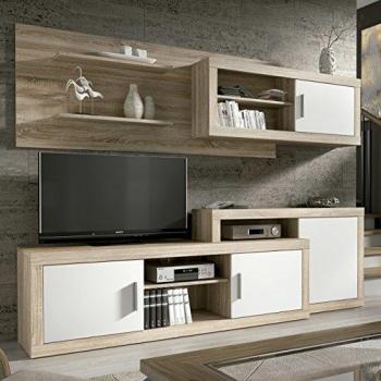 HomeSouth - Mueble de Comedor, Salon Modelo Opalo, Acabado Color Cambria y Blanco, Medidas: 240 cm de Ancho