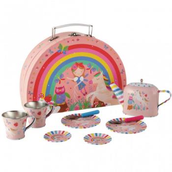 Rainbow Fairy Tea Set - 10 Piece Tin Kitchen Set