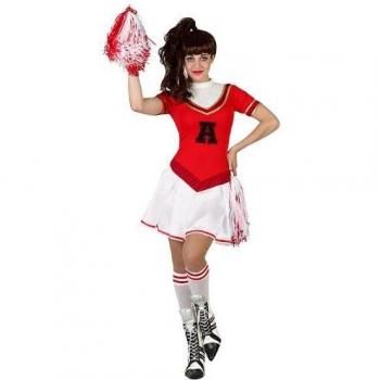 Disfraz de Animadora Roja Talla S para Mujer