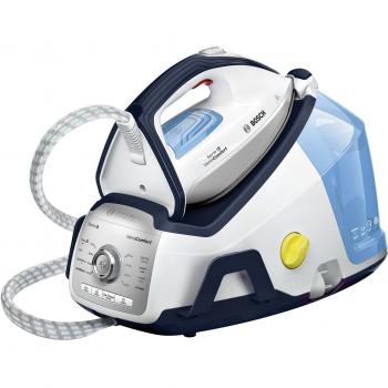 Bosch TDS8060 Serie 8 - Centro de planchado, 2.400 W, 7.2 bares, con 520 g de supervapor, función iTemp y funcion ECO, color azul y blanco