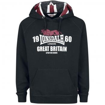 Lonsdale London Bassingham Sudadera con Capucha Negro XL