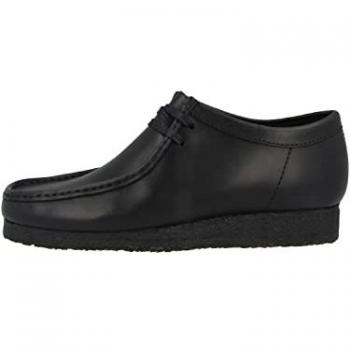 Clarks Originals Wallabee Men's Black Leather Lace-Up Shoes - Size UK 7.5