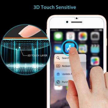 Syncwire Protector Pantalla iPhone 8 7 6s 6 - [3-Pack] HD 9H de dureza Cristal Templado [Anti-ralladuras, Anti-Burbujas, 3D-Touch, Compatible con Fundas, Fácil Instalación]