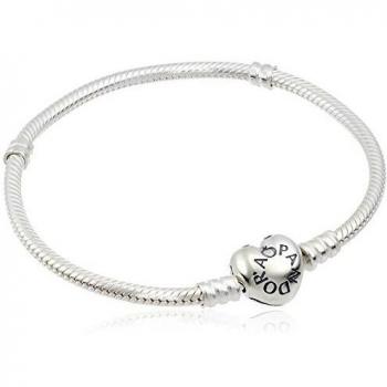 Pandora Moments Silver Heart Clasp Bracelet 20 cm