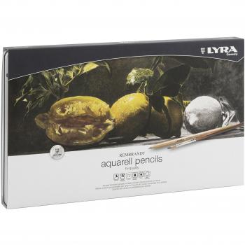 Lyra Rembrandt Aquarell - Estuche metálico 72 lápices artísticos de colores acuarelables, uso profesional, alta resistencia a la luz, mina de 4 mm diámetro