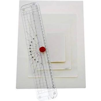 Juego de fundas para plastificar 80 Mic con recortador incluido, 2 en 1, incoloras, para formatos A4, A5, A6 y tarjetas de visita