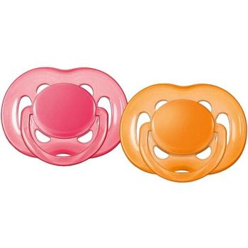 Philips Avent SCF178/24 - Pack de 2 Chupetes Ventilados de Silicona para Bebés de 6-18 Meses, con Tetinas Suaves y Capuchón Higiénico Encajable, Aptos para Lavavajillas