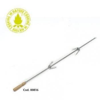 Asador de mano para barbacoa cm. 80 con accesorios y características especiales