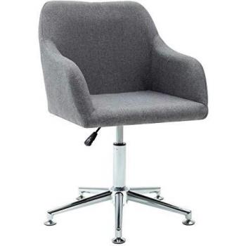 Light Gray Fabric Swivel Office Chair