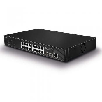 Lindy 16-Port + 2 SFP Gigabit PoE Managed Switch
