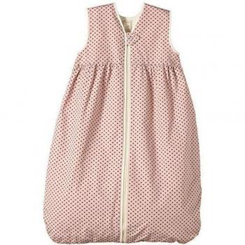 Lana Natural Wear Schlafsack Fleece Punkte - Saco de dormir para niñas, color rosa