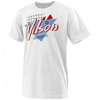 Wilson M Nostalgia Tech tee Camiseta, Hombre, White, L