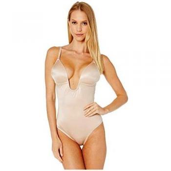 Body Moldeador Escote en U Spanx 10206R para Mujer, Color Champagne Beige, Talla Small