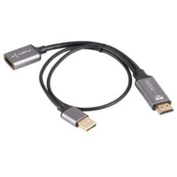 Adaptador Lanberg 4K HDMI Macho a DisplayPort Hembra 20 cm Plata
