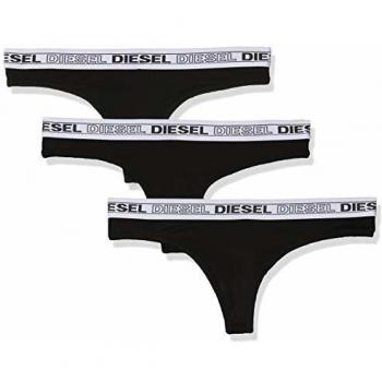 Diesel UFST-STARS-THREEPACK, Tanga para Mujer, Negro