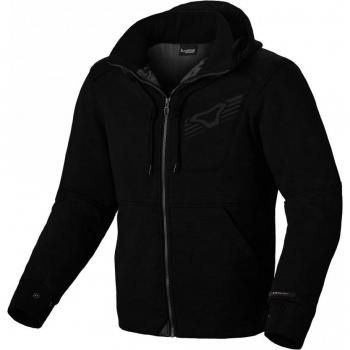 Macna Chaqueta de Moto District Negra con capucha, textil, talla L