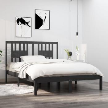 Cama redonda de pino arboleda gris 120x200 cm