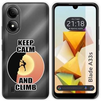 Funda de Silicona para Zte Blade A33s con Diseño de Hombre Escalador y Dibujos