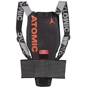 Atomic Protector Dorsal de esquí para niños, Extensible, Live Shield Jr, Negro, Talla S