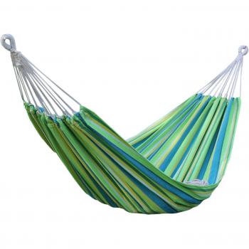 wnnideo brasileño Hamaca 2 Personas portátil Ocio Algodón Hamacas 450lbs Ultralight para Camping Hamaca Patio Porche uso en interiores o exteriores para colgar cuerda y funda de transporte incluida, Blue and Purple