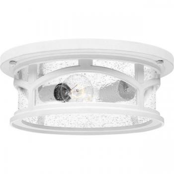 Plafón de jardín Marblehead blanco 12,7 Cm, Elstead - Marblehead Outdoor 2 Light Montaje empotrado, blanco, IP44, E27