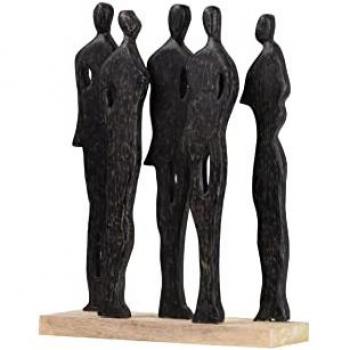 Figura Decorativa de Madera de Mango 34x13x45 cm - Adornos para el Hogar