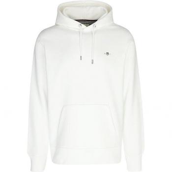 Sudadera con capucha GANT REGULAR SHIELD para hombre, mezcla de algodón, color offwhite, talla XXL