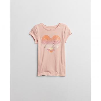 Camiseta de niña manga corta cuello redondo de Gap