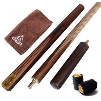 CUESOUL 57 Inch Walnut 3/4 Piece Snooker Tacos-18oz