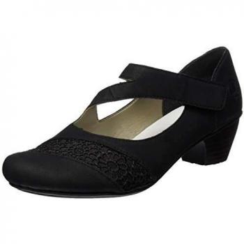 Rieker Women's Frühjahr/Sommer 41742 Closed-Toe Pumps, Black