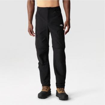 Pantalón convertible de hombre The North Face Exploration Tapered Regular negro intenso con logo blanco - 40