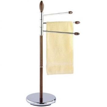 WENKO Toallero de pie Belingo - perchero, brazos flexibles, Acero, 53 x 94 x 28.5 cm, Cromo